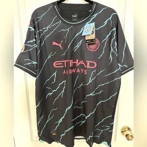 Manchester City Authentic Erling Haaland Third Kit 2XL